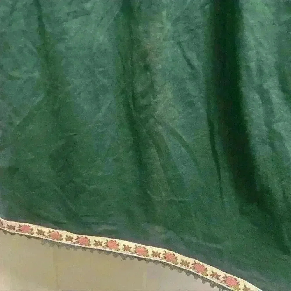 Matilda Jane Womens Dress Nadine Fancy Charlie Emerald Green Floral Trim  Size S - Picture 10 of 11